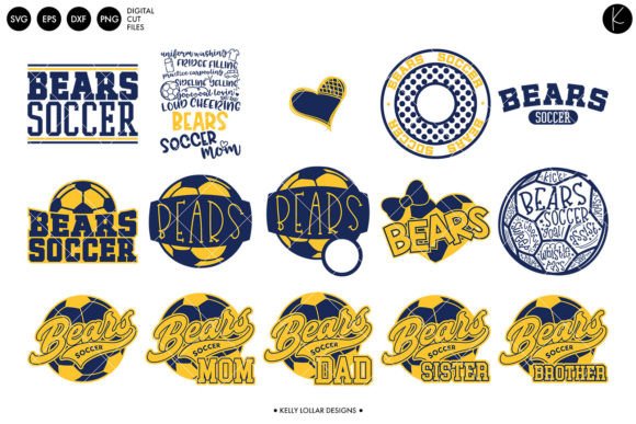 Bears Soccer Football Bundle: Graphics & Crafts