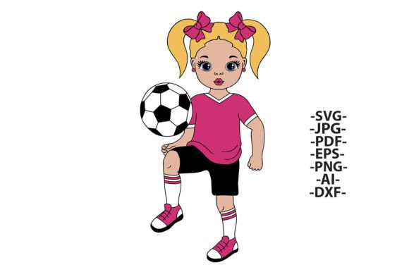 Football Girl Clipart for Local Business Graphics