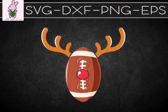 Football Reindeer Funny Christmas Graphics & Crafts
