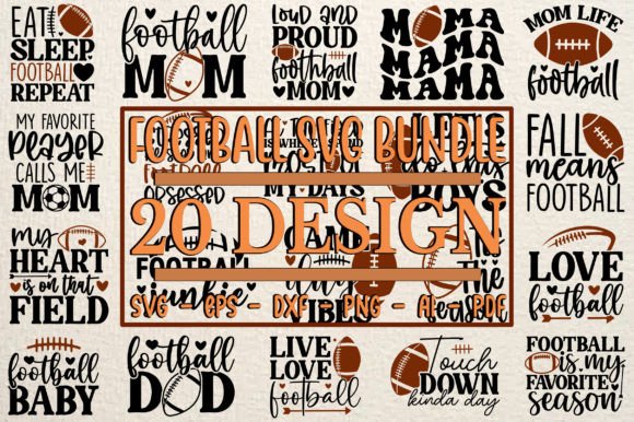 Football SVG Bundle for Graphics and Crafts