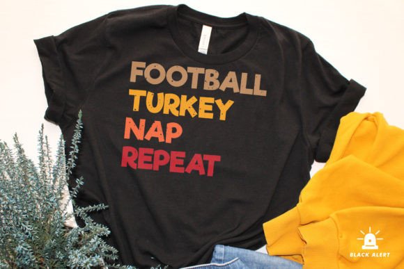 Football Turkey Nap Repeat Graphics for Crafts