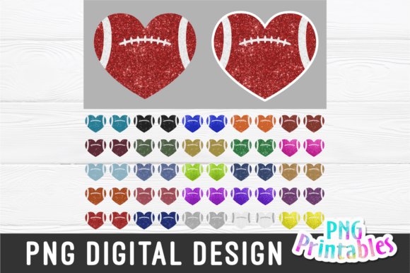 Glitter Football Heart: Graphics & Crafts Review