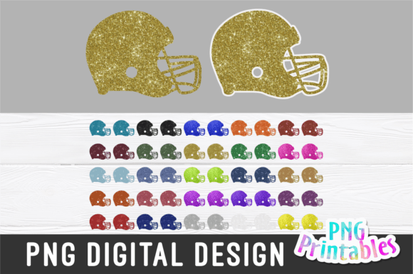 Glitter Football Helmets Graphics for Crafts